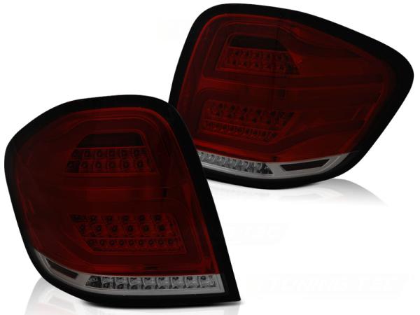 LED Lightbar Rückleuchten für Mercedes M-Klasse ML W164 Bj. 05-08 Rot/Smoke